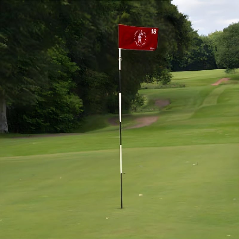 2BUT 2024 US Open Pinehurst Golf Pin Flag Practic Putting Green Golf Flag For Backyard Garden Double-Sewn 600D Nylon Miniature Pin Flag Regulation Tube Flag(Red 20"x13") - Image 5